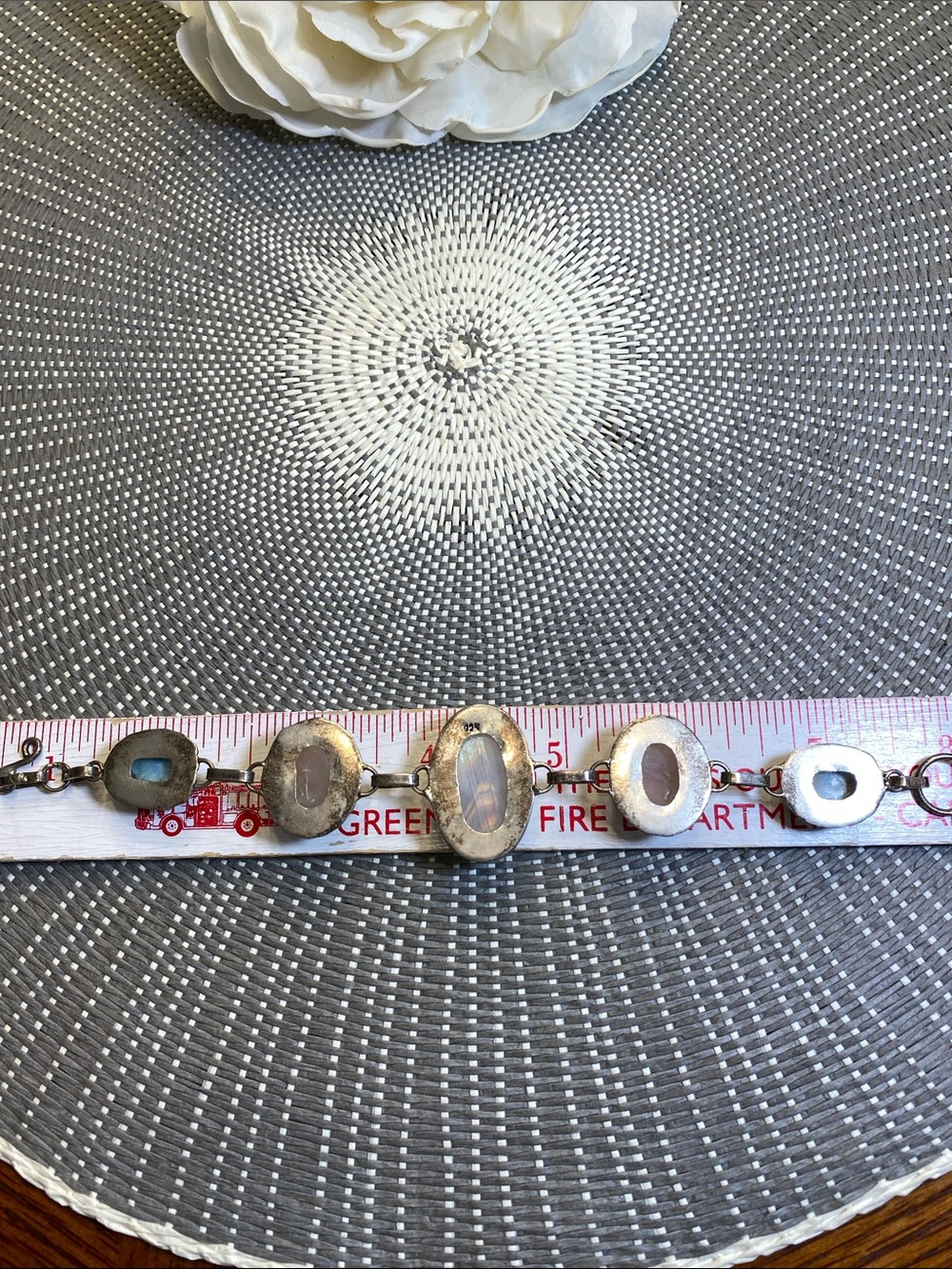 Silver Tone Multi Stone Bracelet - Picture 6 of 6